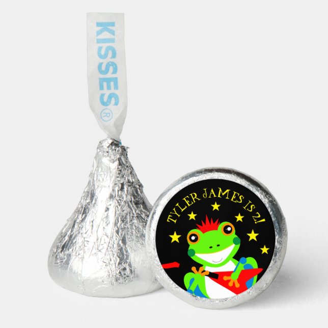 Rockin' Birthday Tree Frog with Red Guitar Hershey®'s Kisses® (Front)