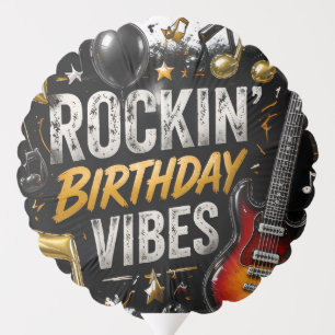 Rockin’ Birthday Vibes Balloon – Music Theme Party