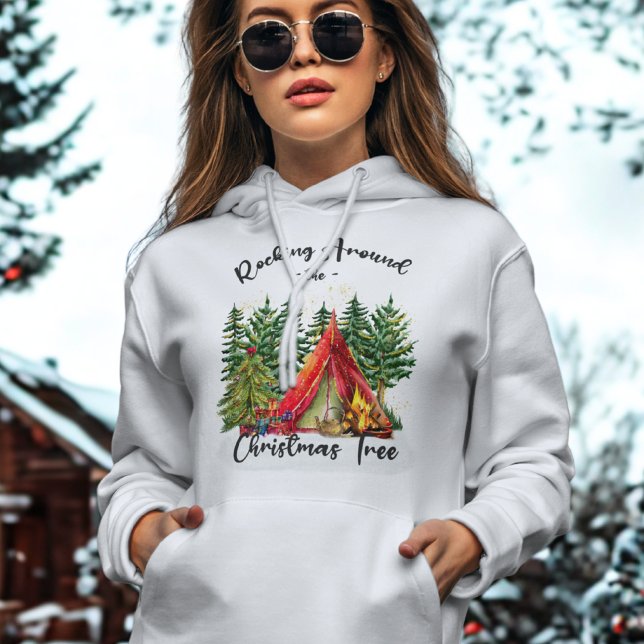 Rockin’ Camp Hoodie – Pine Trees & Tent (Creator Uploaded)