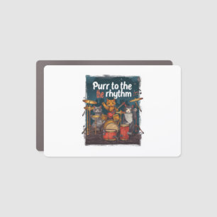 Rockin' Cat Band Car Magnet