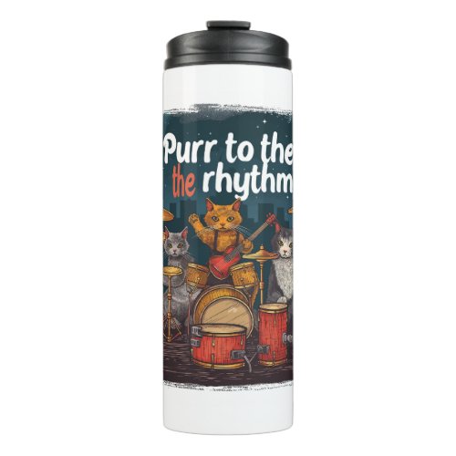 Rockin Cat Band Thermal Tumbler