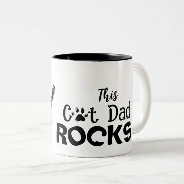 Rockin' Cat Dad Mug (Front Right)