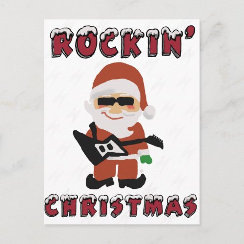 Rockin Christmas Cool Holiday Postcard