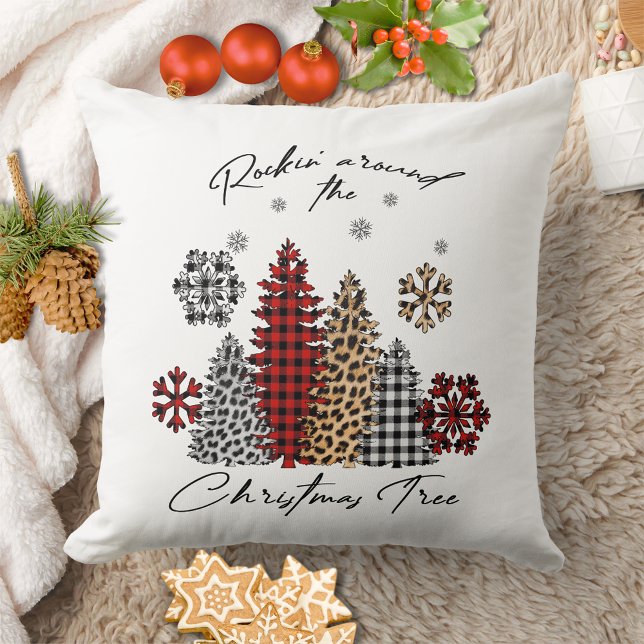 Rockin Christmas Pillow – Retro Tree Design (Creator Uploaded)