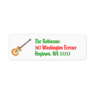 Rockin' Christmas return address labels