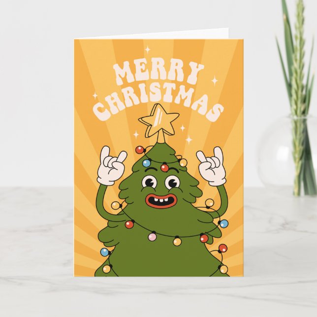 Rockin' Christmas Tree - A Festive Holiday Jam Card (Front)