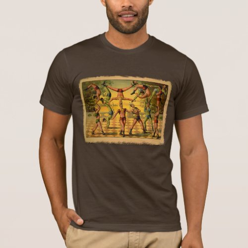 Rockin Circus Acrobats Vintage Poster T_Shirt