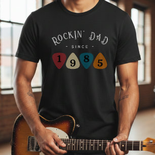 Rockin' Dad Guitar Pick Retro Father's Day T-Shirt