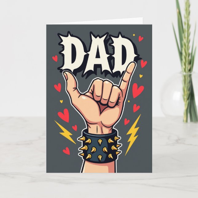 Rockin Dad Illustration Card (Front)