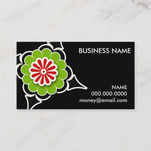 ROCKIN' FLOWER BURST BUSINESS CARD
