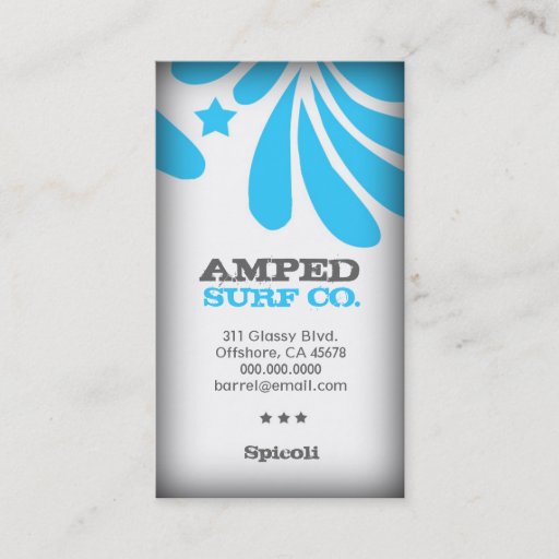 Customizable ROCKIN' FRESHTASTIC BLUE BUSINESS CARD