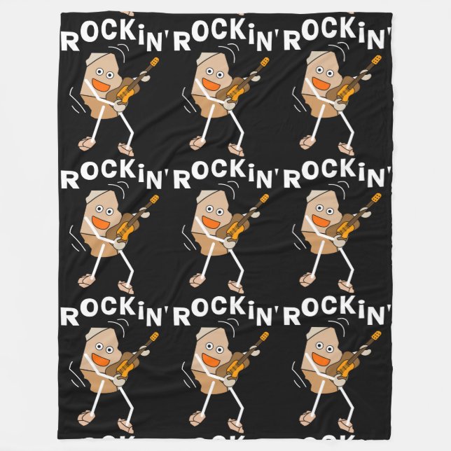 Rockin' Guitar Fleece Blanket (Front)