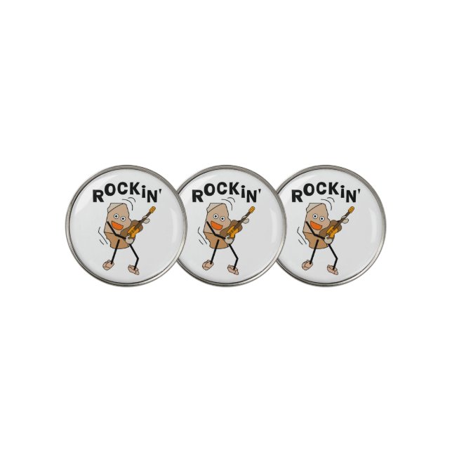 Rockin' Guitar Golf Ball Marker (3 Up)