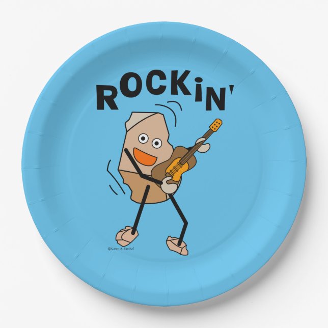 Rockin' Guitar Paper Plates (Front)