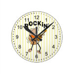 Rockin' Guitar Round Clock