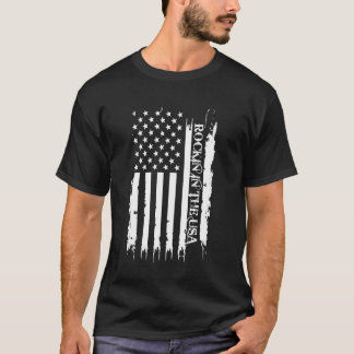 Rockin in the USA United States Distressed w US Fl T-Shirt