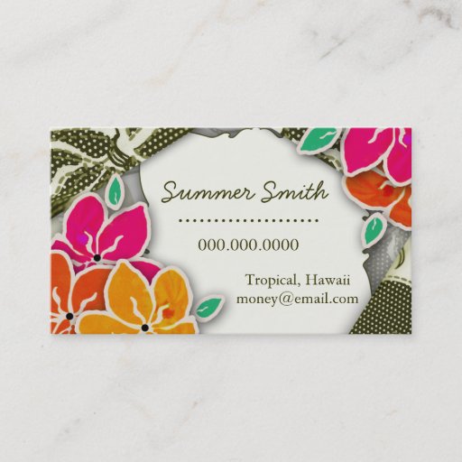 Customizable ROCKIN' LAINEY HAWAIIAN BUSINESS CARD