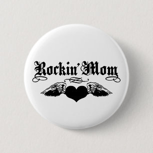 Rockin' Mom Pinback Button