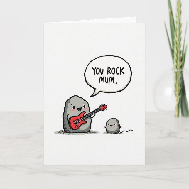 Rockin Mum Illustration Card (Front)