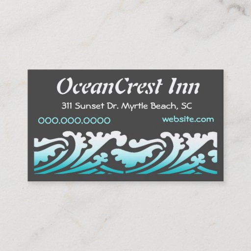Customizable ROCKIN' OCEANCREST BUSINESS CARD