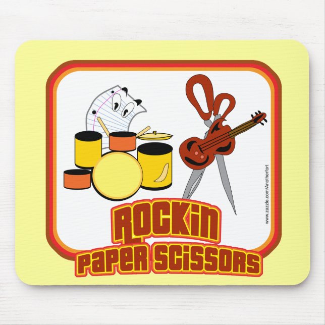 Rockin Paper Scissors Mouse Pad (Front)