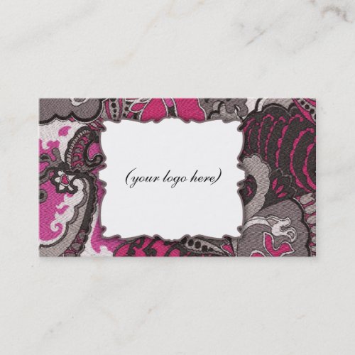 ROCKIN' PINK PAISLEY BUSINESS CARD