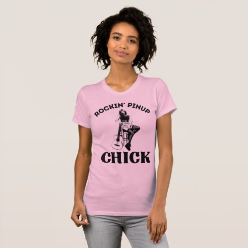 Rockin pinup chick T_Shirt