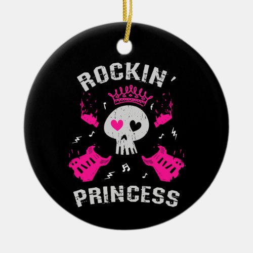 Rockin Princess Ceramic Ornament