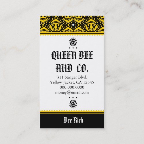 ROCKIN QUEEN BEE BUSINESS CARDS