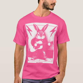 Rockin Rabbit Playing Acoustic Guitar T-Shirt