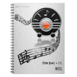 Rockin' Radio (Personalized) Notebook