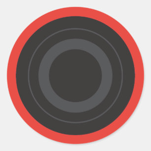 Rockin' Red Pop Art Roller Derby Wheel Classic Round Sticker