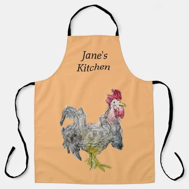 Rockin Rooster Personalized Apron (Front)