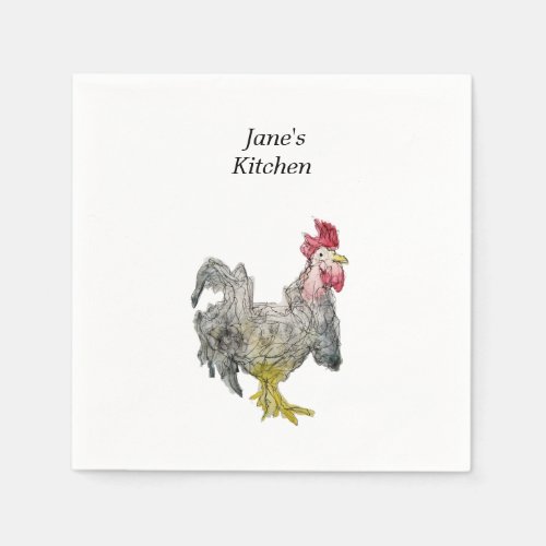 Rockin Rooster Personalized Napkins