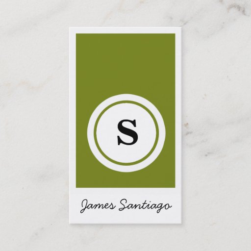 Customizable ROCKIN' SAGE SOLID BUSINESS CARD