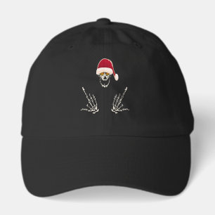 Rockin’ Santa Skull with Skeleton Hands Hat