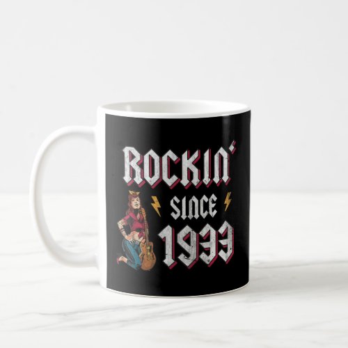 Rockin Since 1933 Rock Music  89th Birthday 1  Coffee Mug