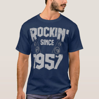 Rockin' Since 1957 Vintage Rock Music Fan 65th Bir T-Shirt