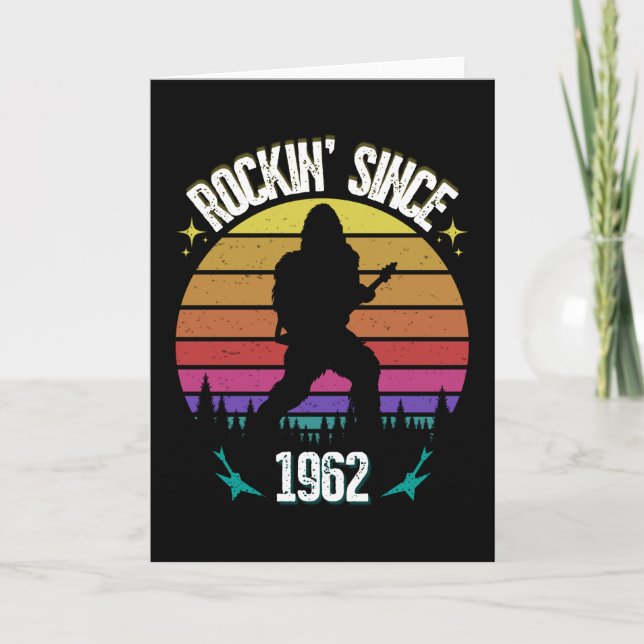 Rockin since 1962 Bigfoot Music Lover Card (Front)