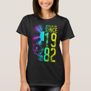 Rockin' Since 1982 Vintage Vinyl Record Gothic Sk T-Shirt