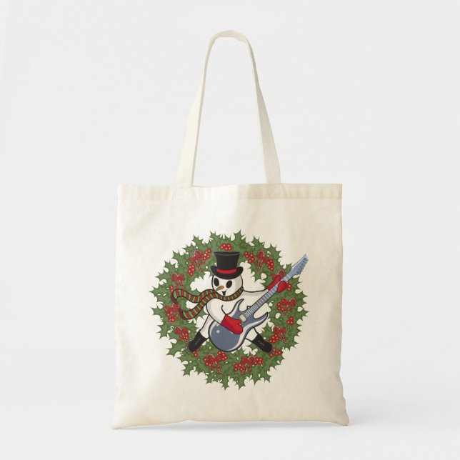 Rockin' Snowman Tote Bag (Front)
