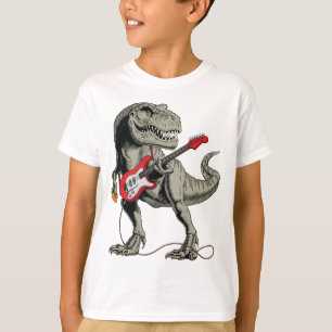 Rockin' T-Rex: Dinosaur Playing Electric Guitar T-Shirt
