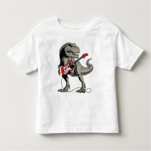 Rockin' T-Rex: Dinosaur Playing Electric Guitar Toddler T-shirt