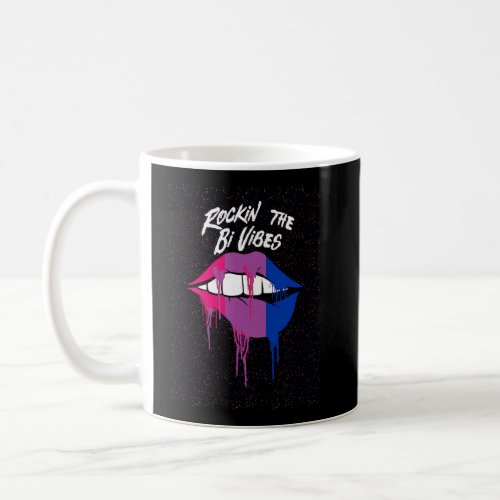 Rockin the Bi Vibes Bisexual LGBTQ Bi Pride LGBT P Coffee Mug