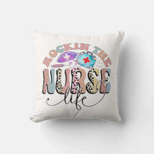 Rockin The Nurse Life, Nurses and Nursing Students Throw Pillow