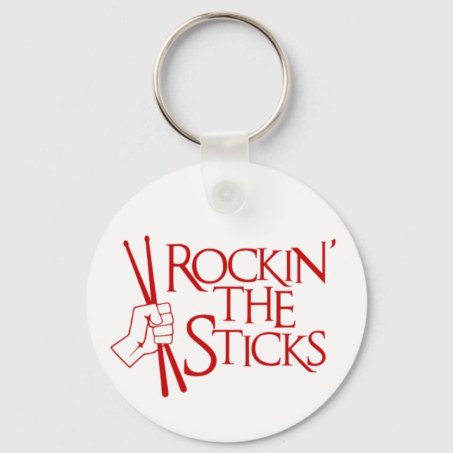 ROCKIN’ THE STICKS KEYCHAIN (Front)