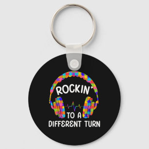 Rockin' To A Different Tune Autistic Autism Gamer  Keychain