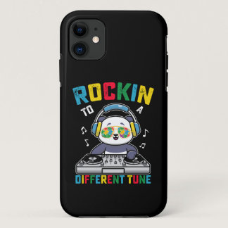 Rockin To A Different Tune Panda Autism Awareness iPhone 11 Case