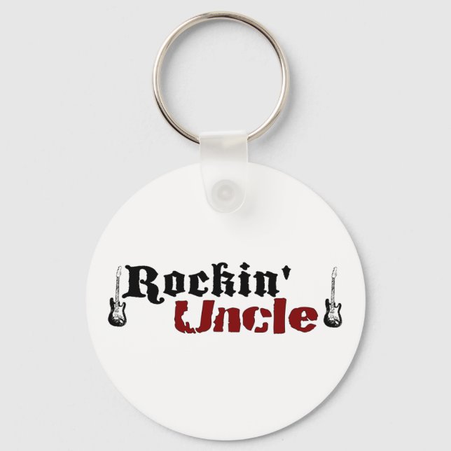 Rockin Uncle Keychain (Front)