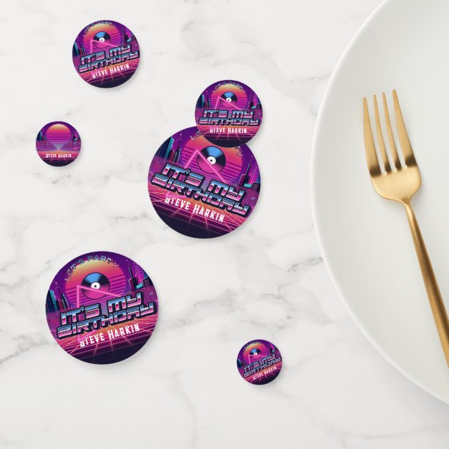 Rockin Vaporwave Party Confetti (Group)